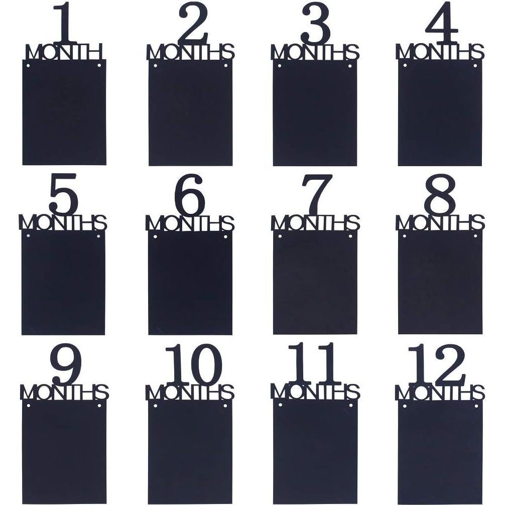 Guirnalda de Fotos Primer Cumpleaños Bebé ANGEL Q HOUSE 12 Meses