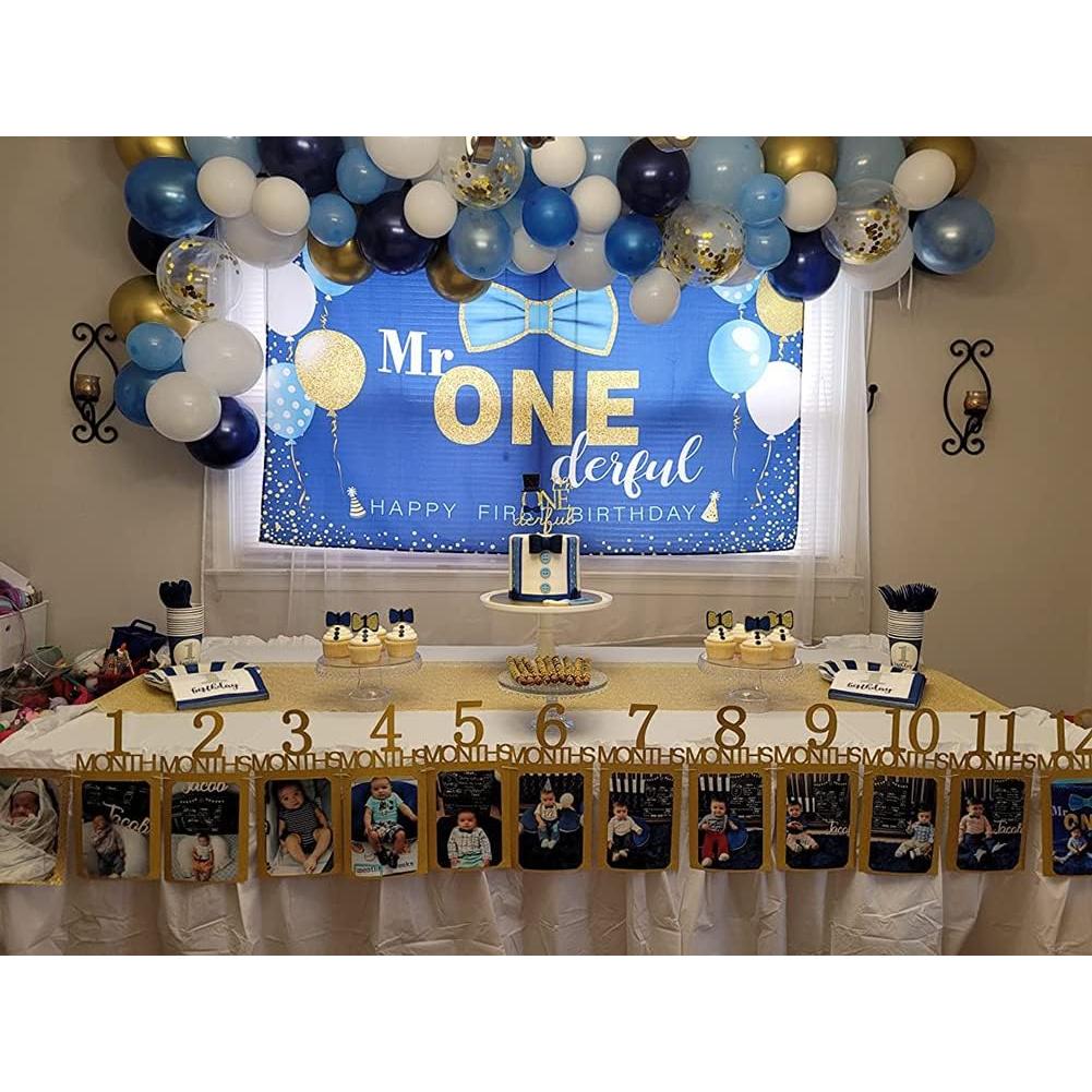 Guirnalda de Fotos Primer Cumpleaños Bebé ANGEL Q HOUSE 12 Meses