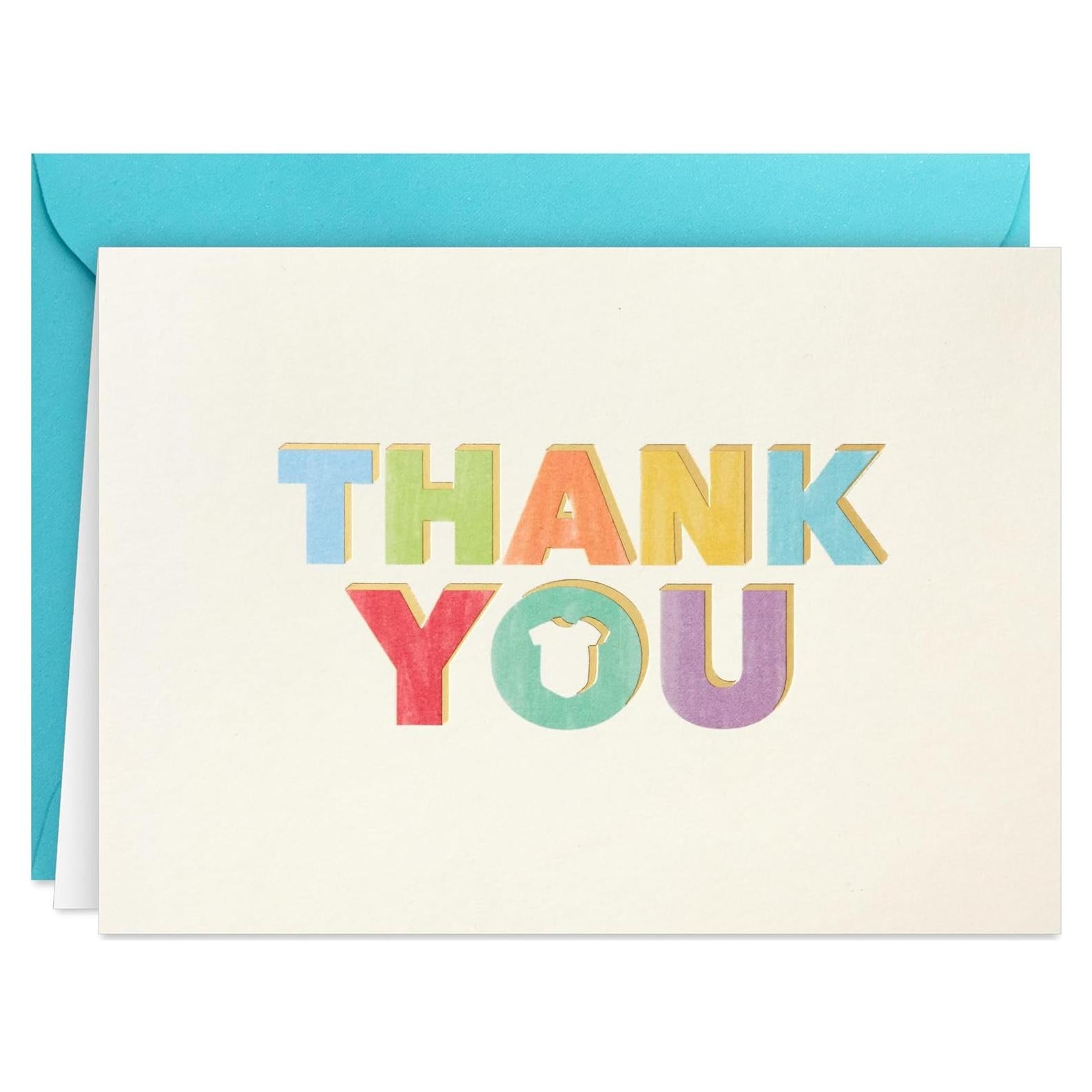 Notas de Agradecimiento Baby Shower Hallmark 40 Tarjetas Arcoíris