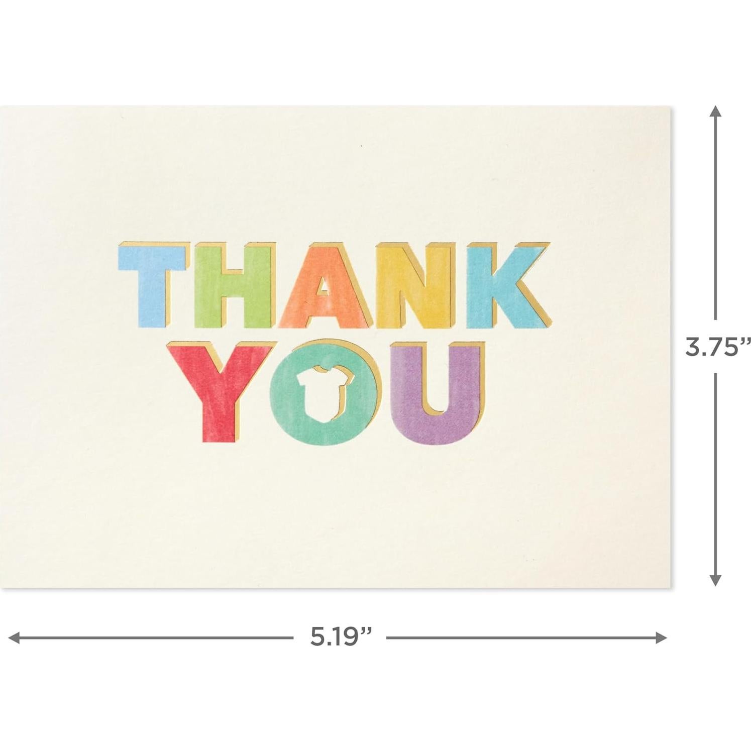 Notas de Agradecimiento Baby Shower Hallmark 40 Tarjetas Arcoíris