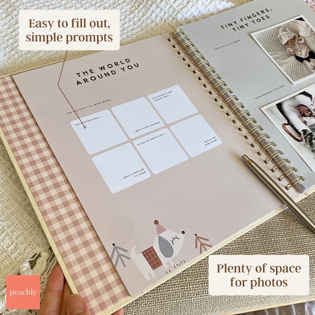 Libro de Recuerdos para Bebés Peachly Charlie - 60 Páginas