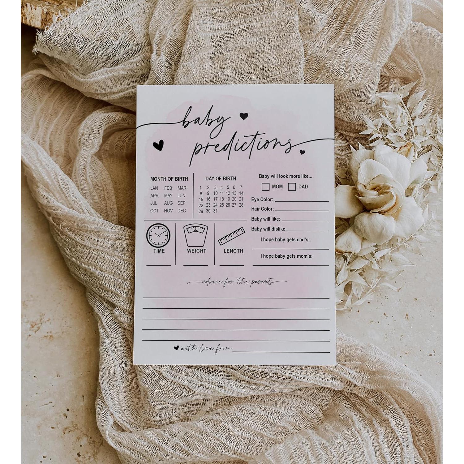 Tarjetas de Predicciones para Bebés - Tus Tarjetas - 50 Piezas