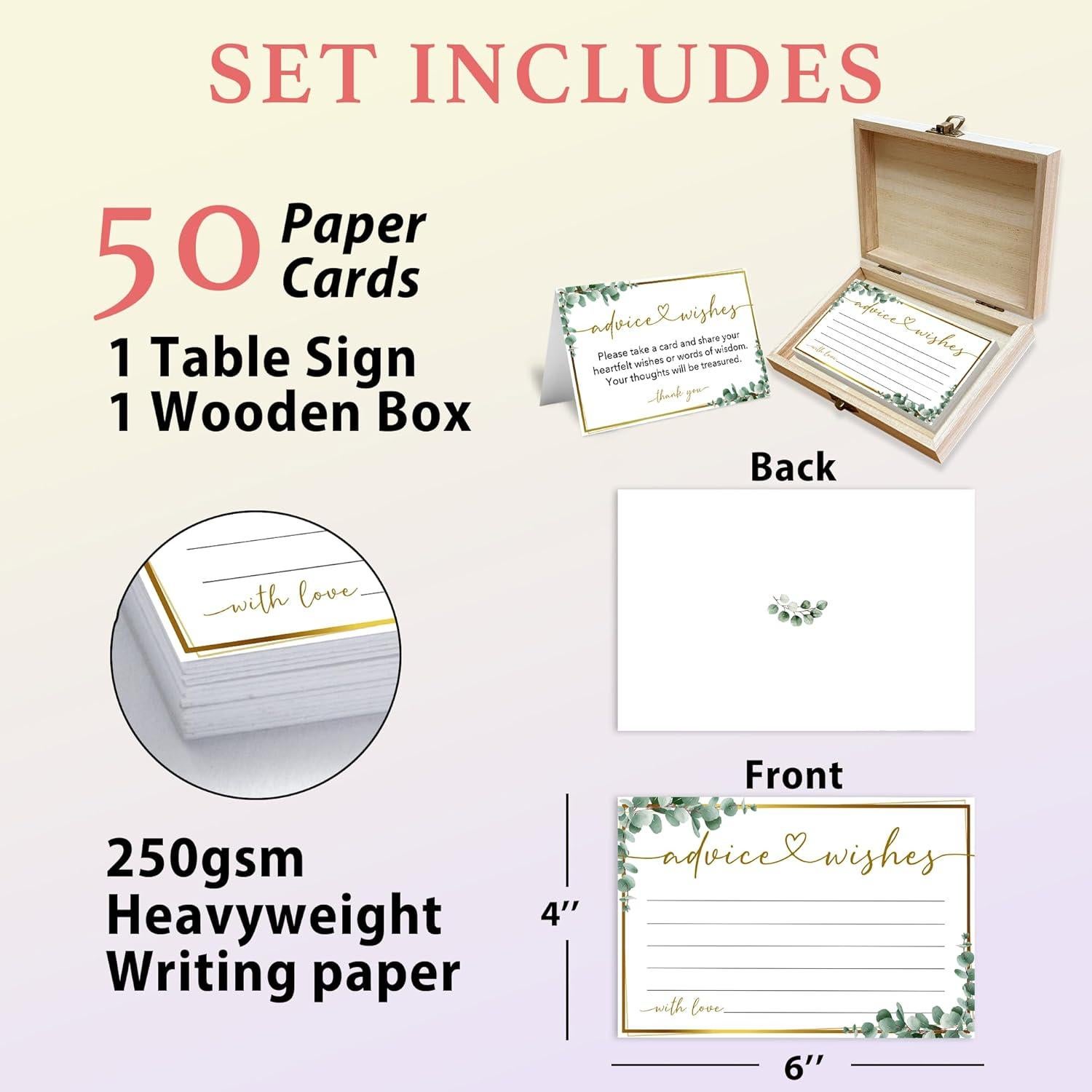 Caja de Tarjetas de Consejos Crocothemis Eucalipto 50 Pcs