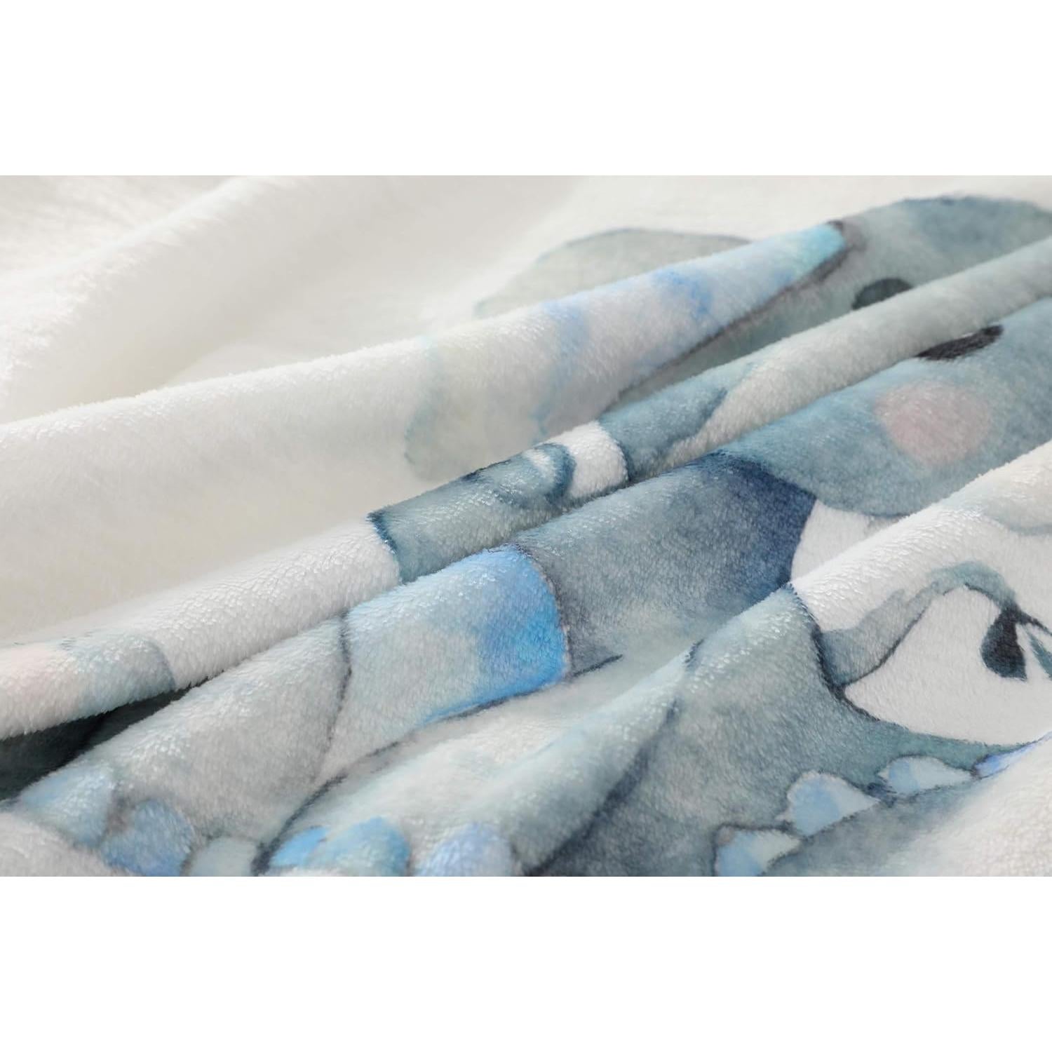 Manta de Hitos Mensuales Besbaby Elefante Azul 119x102cm