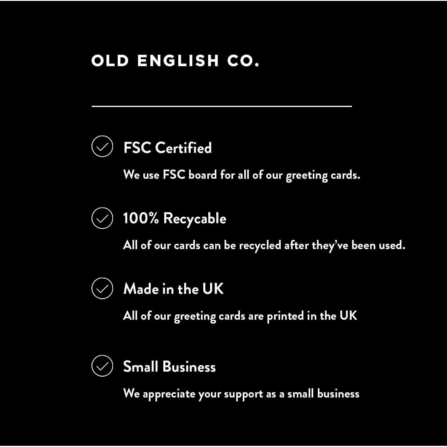 Tarjeta de Bienvenida para Bebé Old English 150x150mm