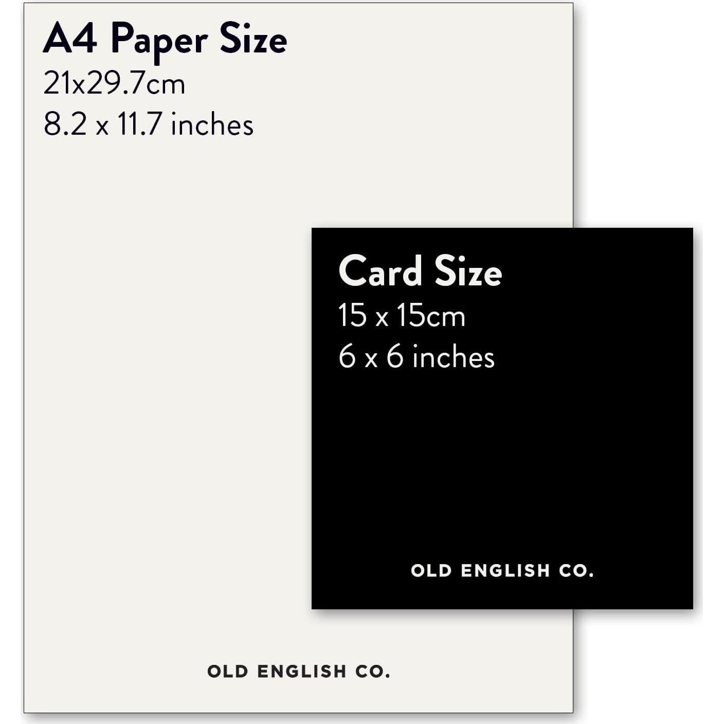 Tarjeta de Felicitación para Bebé Niño Old English 15x15cm