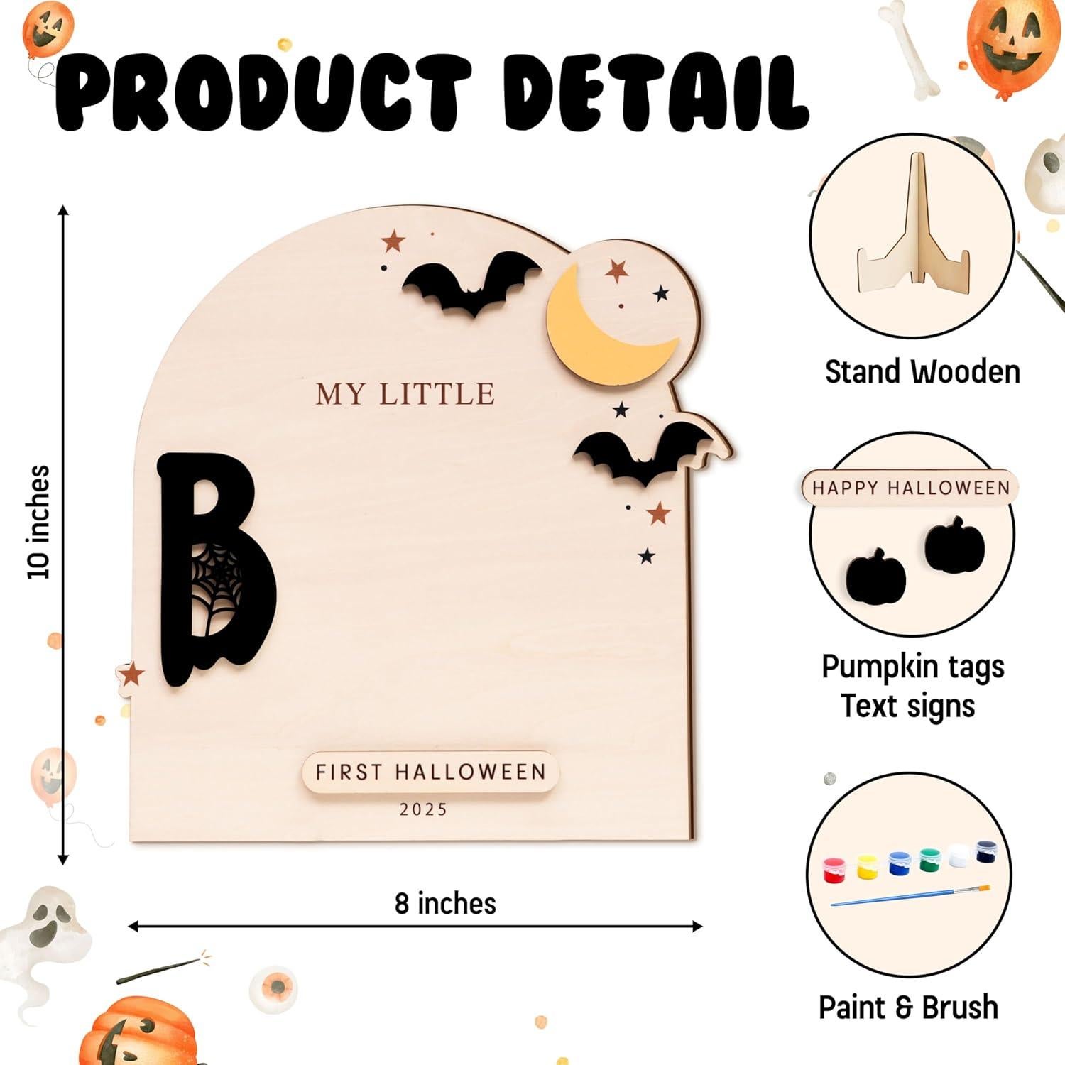 Cartel de Hito de Madera Viwoody - Primer Halloween 2025