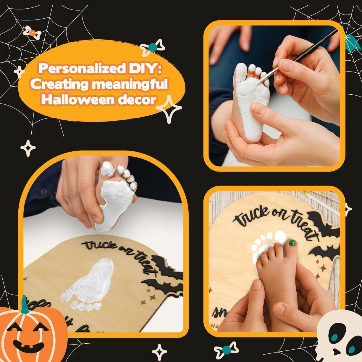 Cartel de Recuerdo Primer Halloween Bebé Madera 21.6x18.8cm