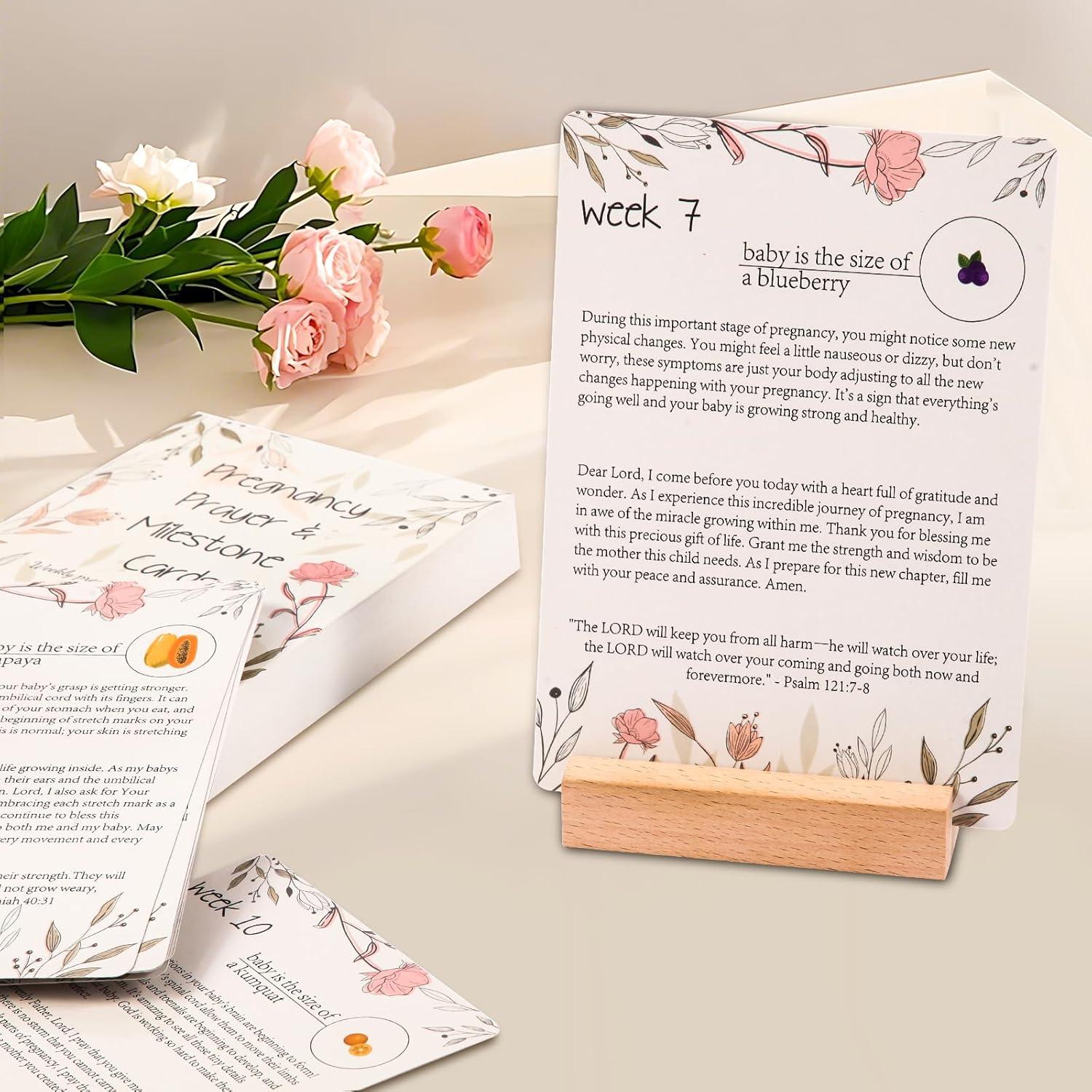 20 Tarjetas de Oración para Embarazo EIHFHIE 12.7x17.3cm