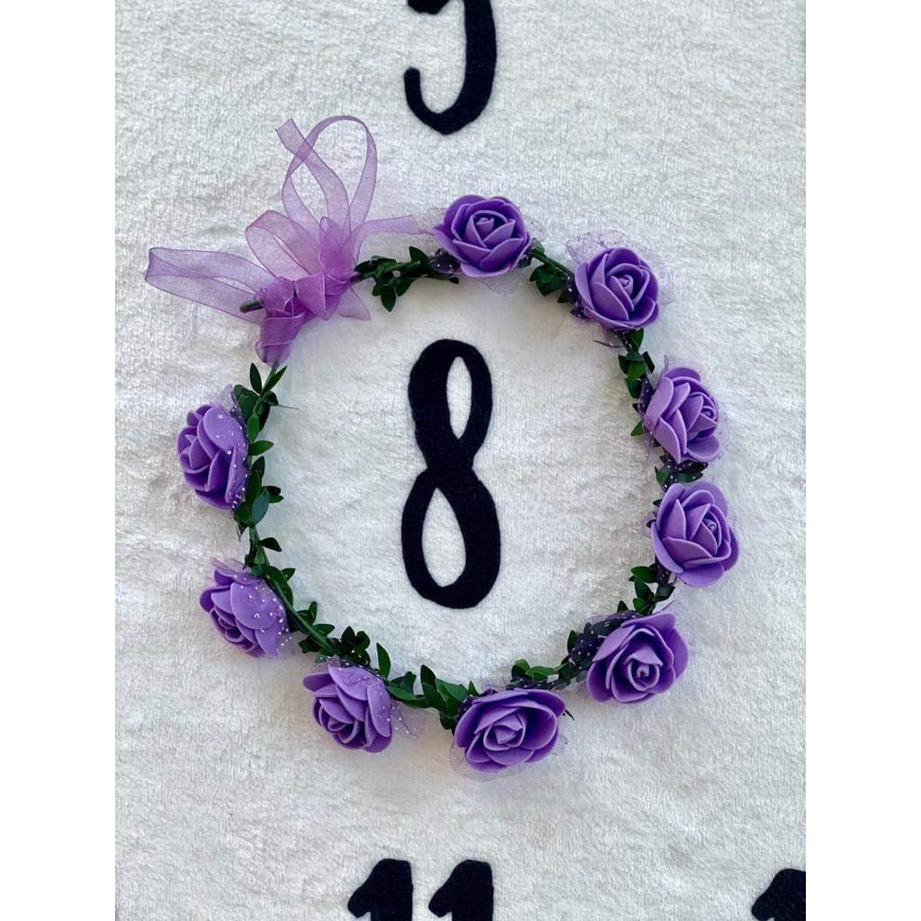 Manta de Hitos Mensuales NOVO baby 101.6x129.5 cm Floral Morado