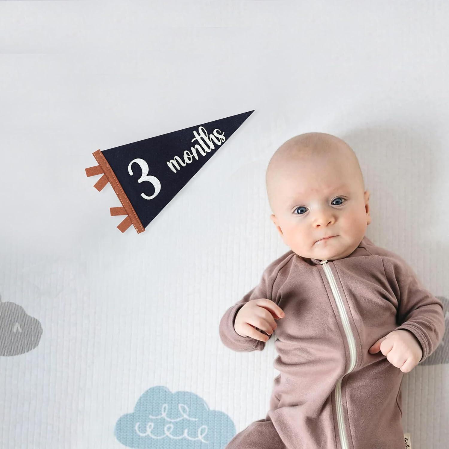 Bandera de Hitos Mensuales para Bebés Agkvw 1 a 12 Meses