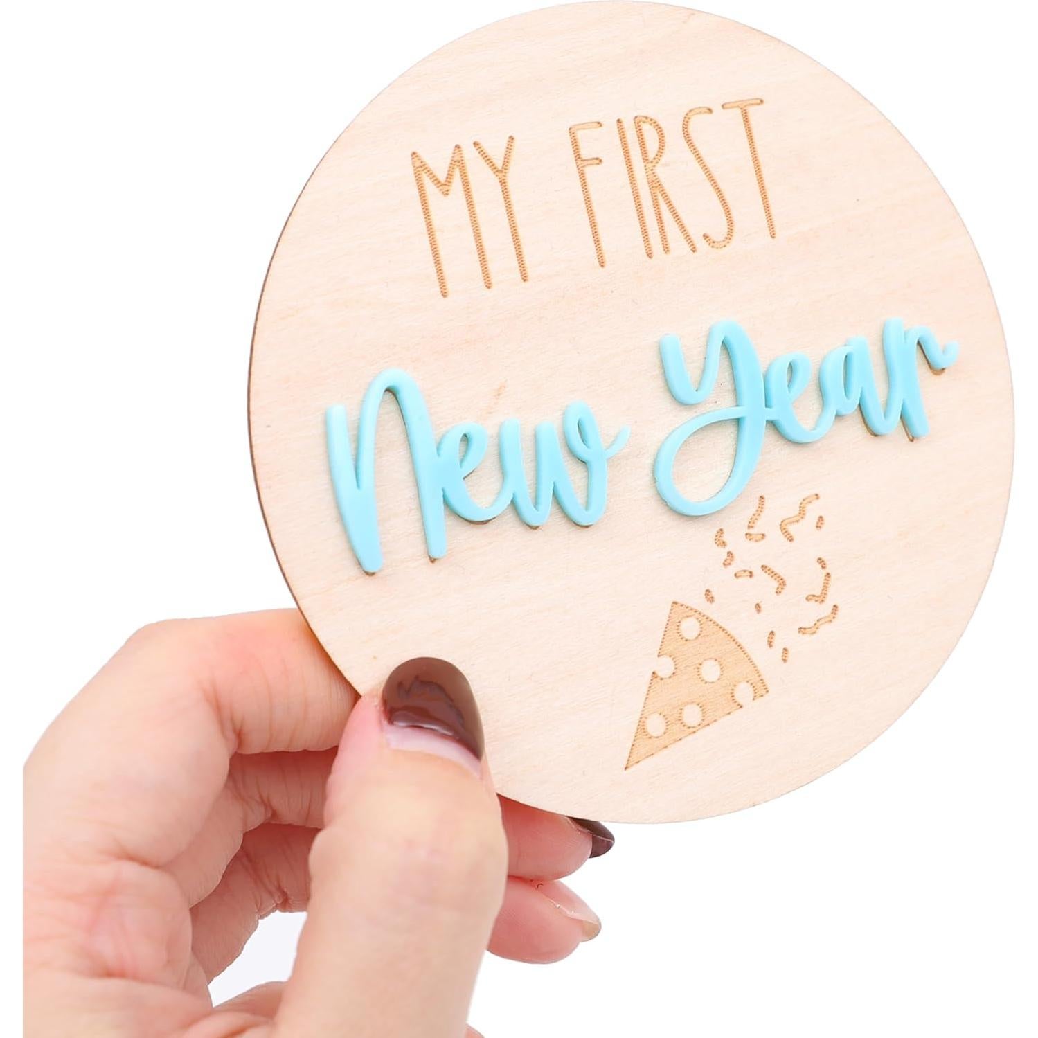 10 Discos de Madera para Primeras Fiestas WAOUH - Recuerdos