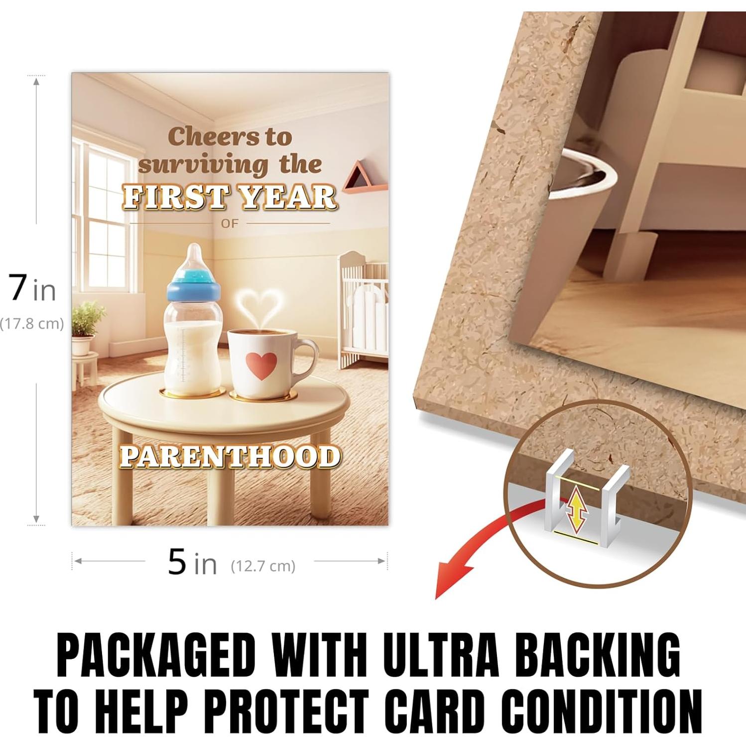 Tarjeta de Cumpleaños Divertida Raojozen 5x7 cm Paternidad