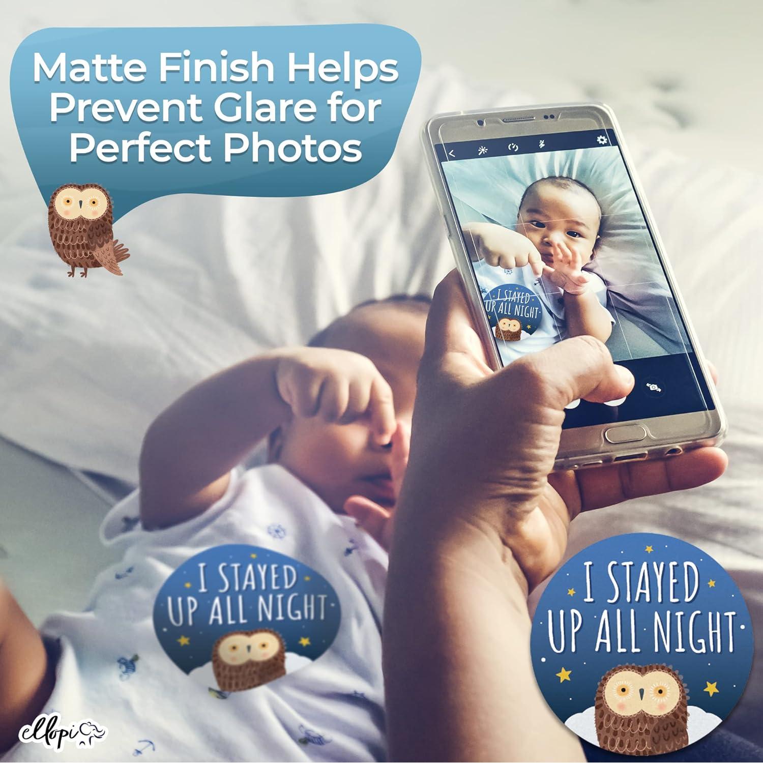 30 Pegatinas de Hitos para Bebés Ellopi - Azul y Verde