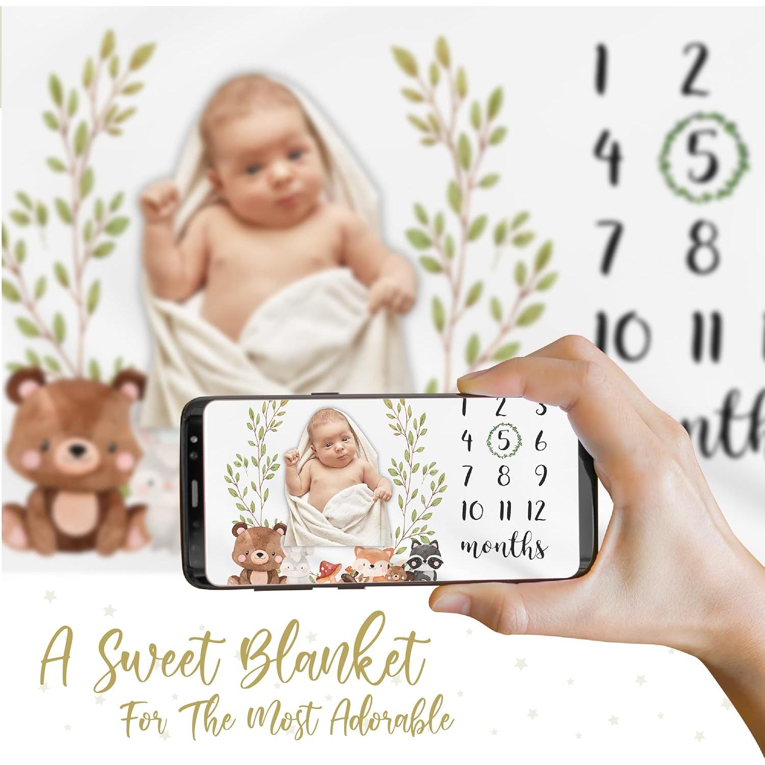 Manta de Hitos Mensuales Paishanas 152x102 cm Franela Suave