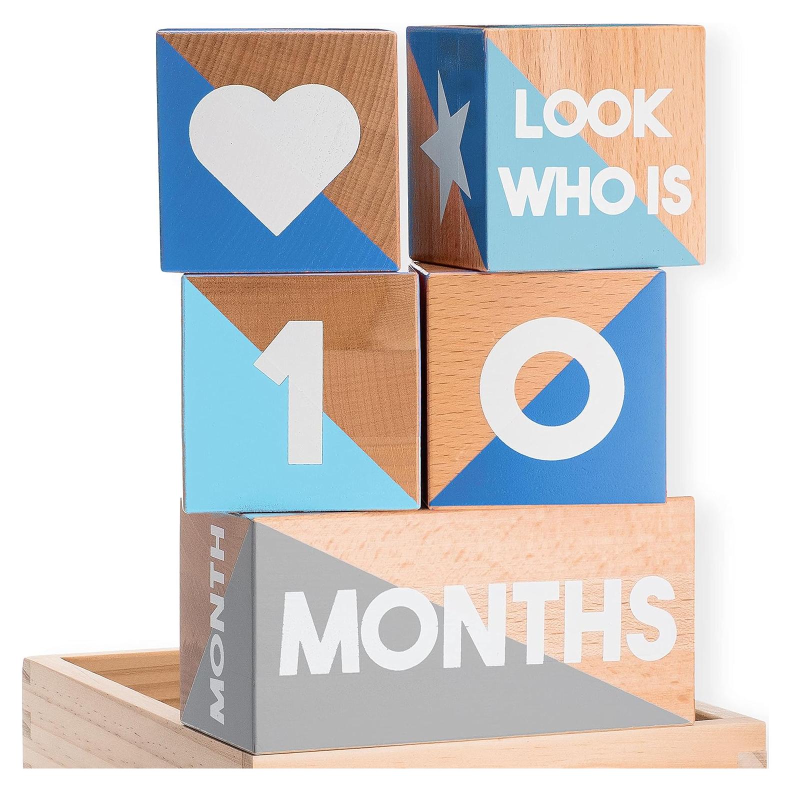 Bloques de Hitos Mensuales Tykeroo para Bebés - Madera Premium