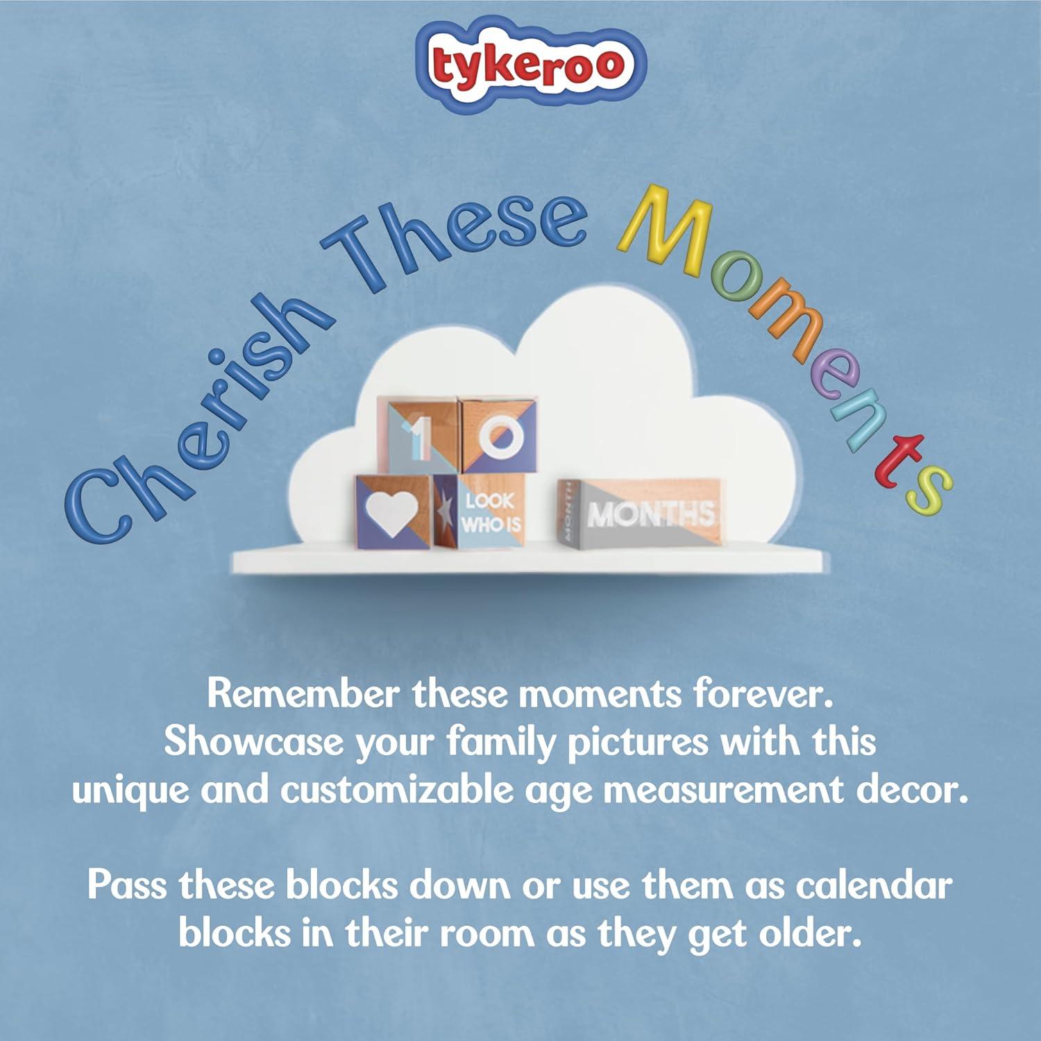 Bloques de Hitos Mensuales Tykeroo para Bebés - Madera Premium