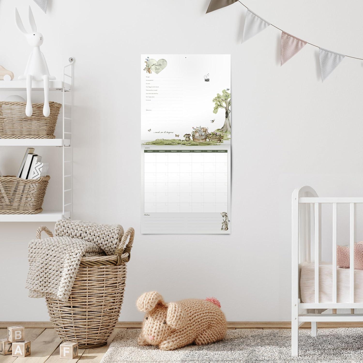 Calendario del Primer Año del Bebé Bibi & Beau con Stickers