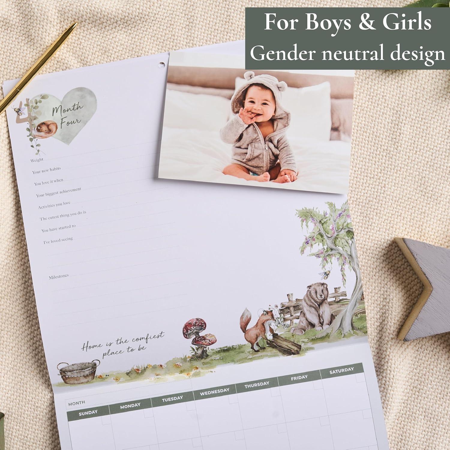 Calendario del Primer Año del Bebé Bibi & Beau con Stickers