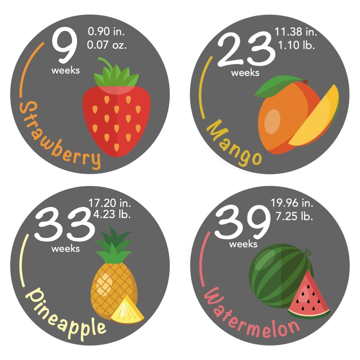 Calcomanías de Embarazo Bebon - 40 Hitos Semanas 5 a 40