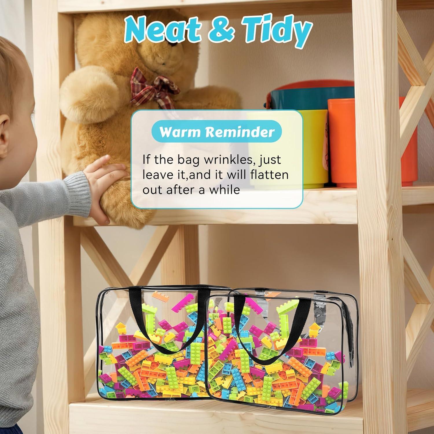 Paquete de 4 bolsas de almacenamiento MOWPOG 30x22.4cm PVC