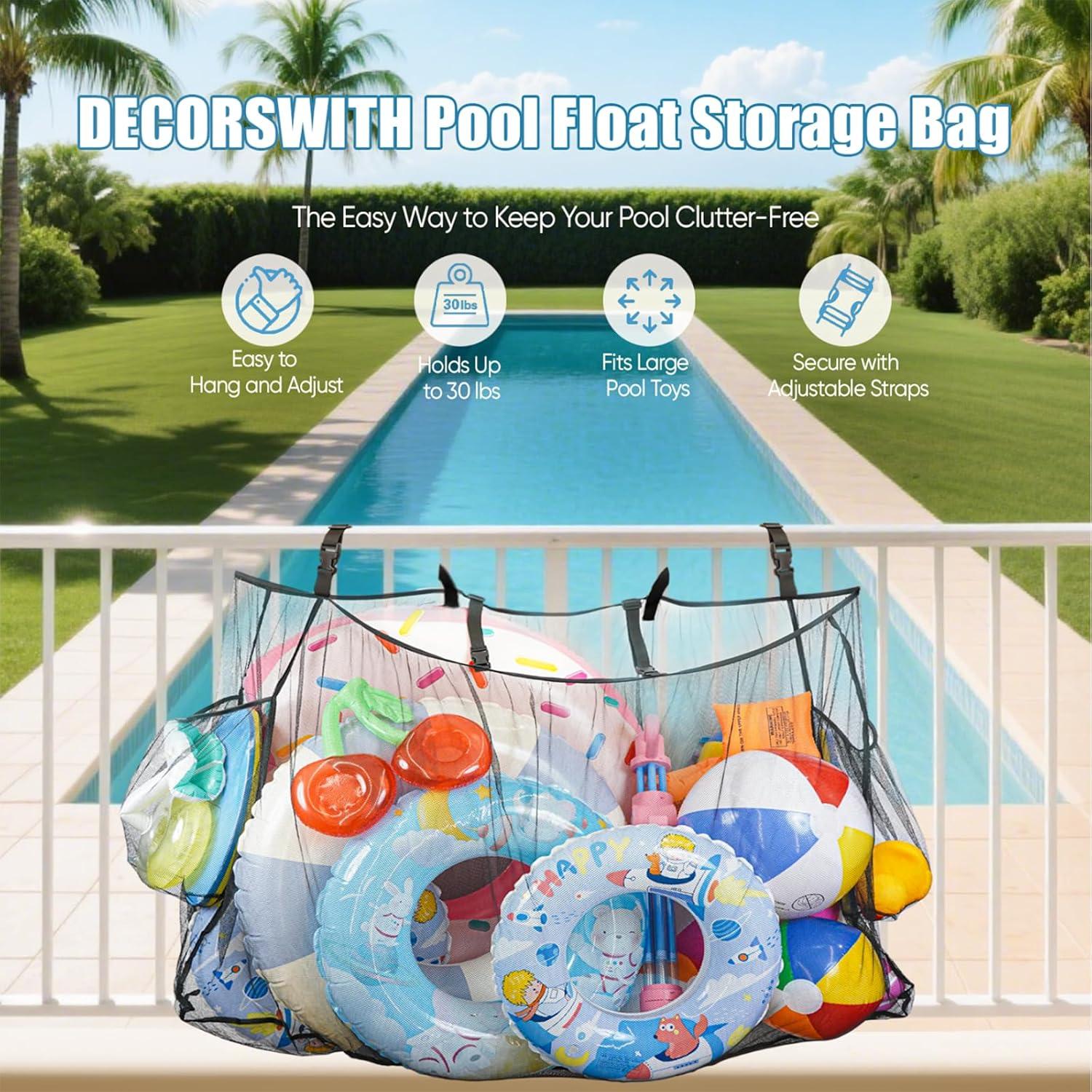 Organizador de Almacenamiento para Flotadores de Piscina DECORSWITH 160x36x90cm