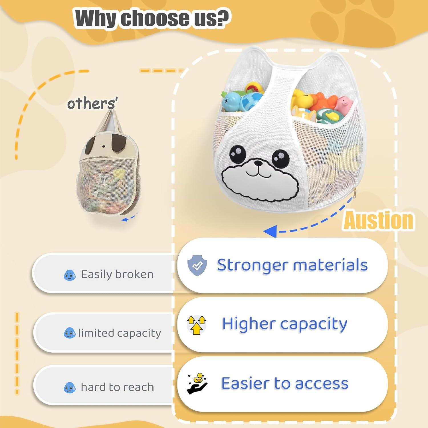 Organizador de Juguetes de Baño Austion 12L con Cierre Inferior