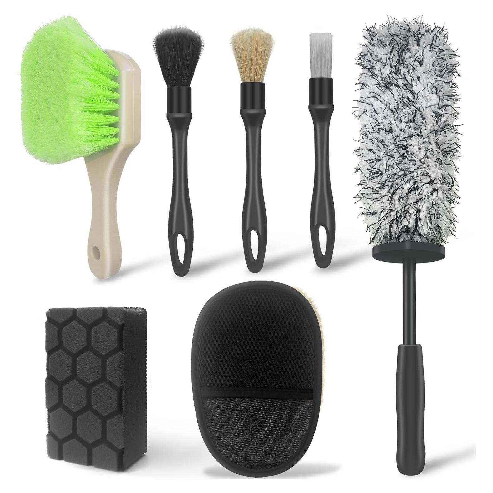 Kit de limpieza de ruedas Sylvonette 7 piezas - Cepillos y almohadillas