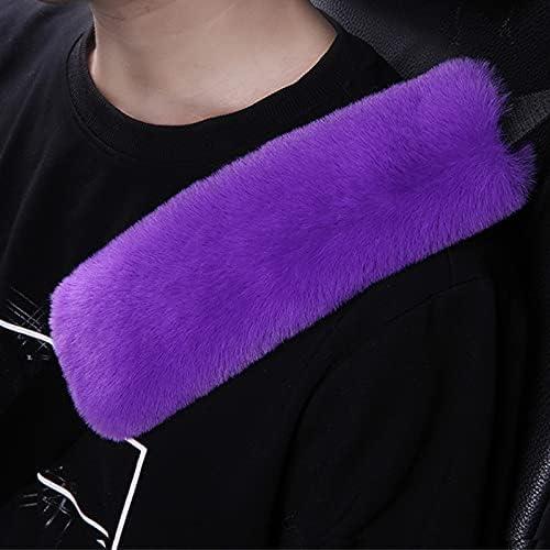 Set Funda de Volante Pinbola 5 Piezas Lana Sintética 36-38cm Púrpura