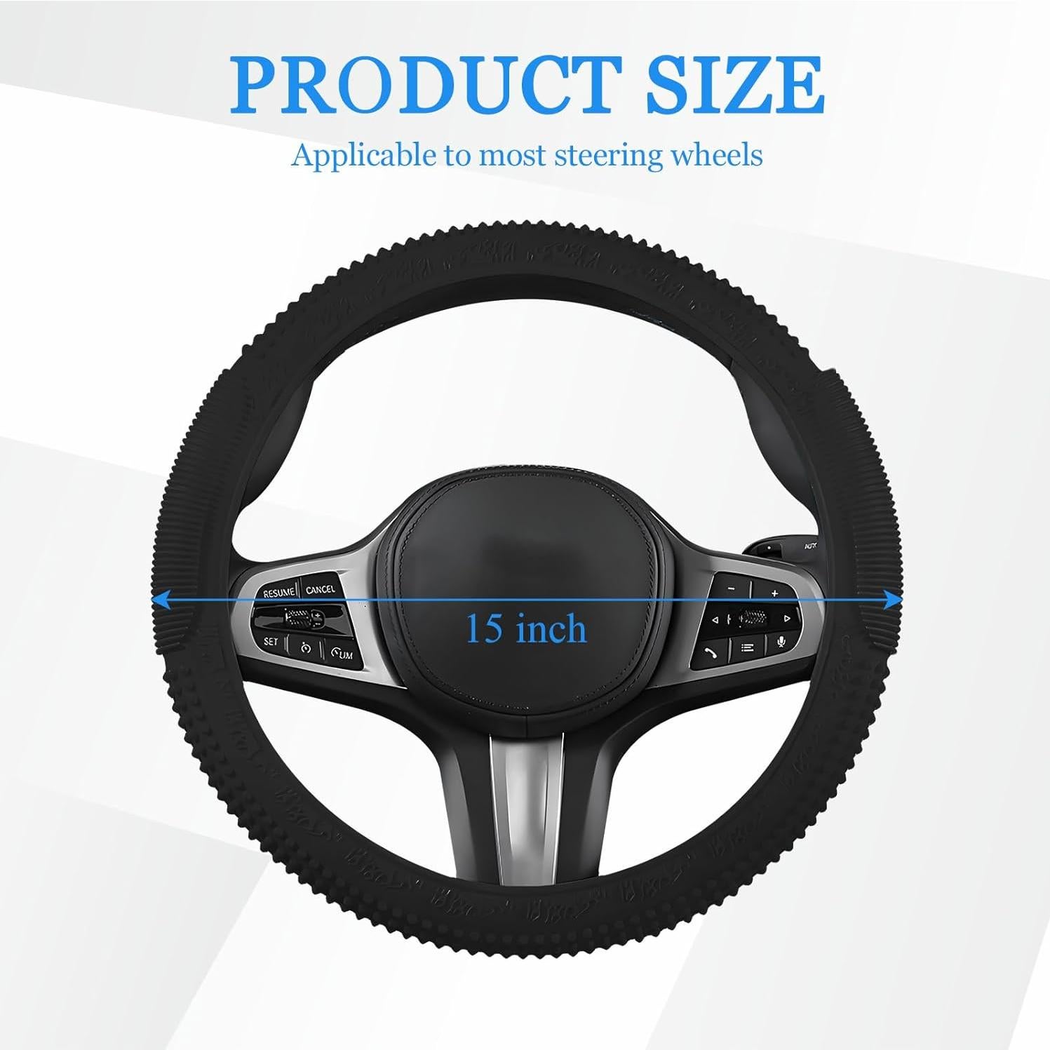 Funda de Volante Wuyaoyao de Silicona Antideslizante 38 cm