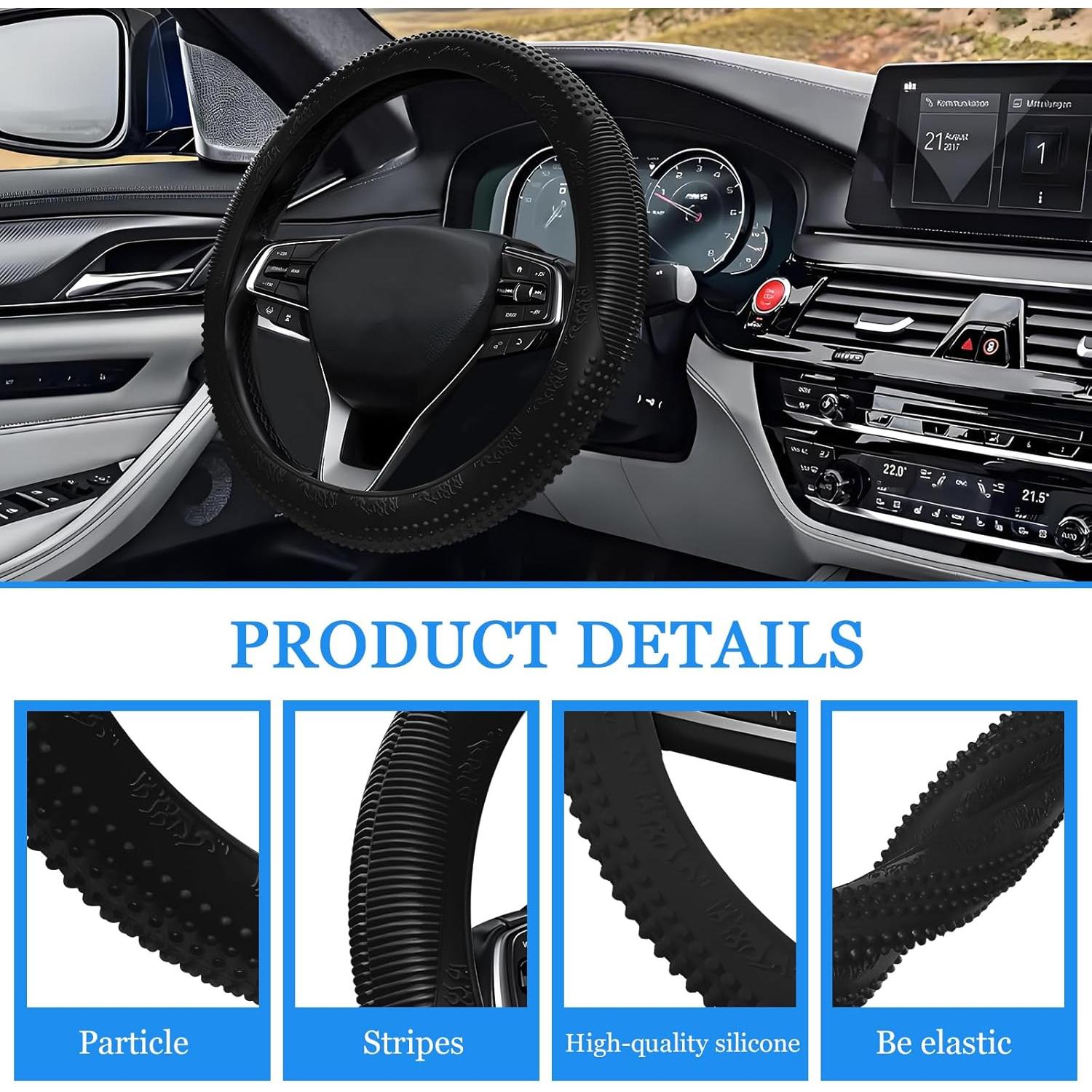 Funda de Volante Wuyaoyao de Silicona Antideslizante 38 cm