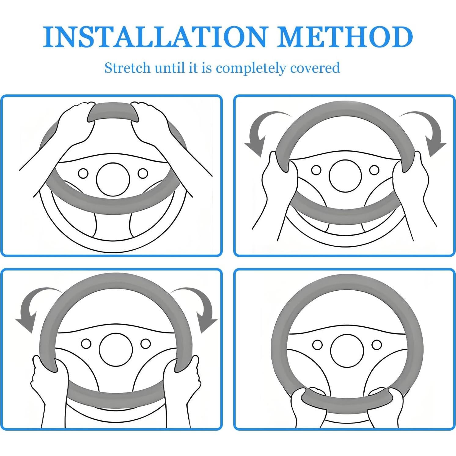 Funda de Volante Wuyaoyao de Silicona Antideslizante 38 cm