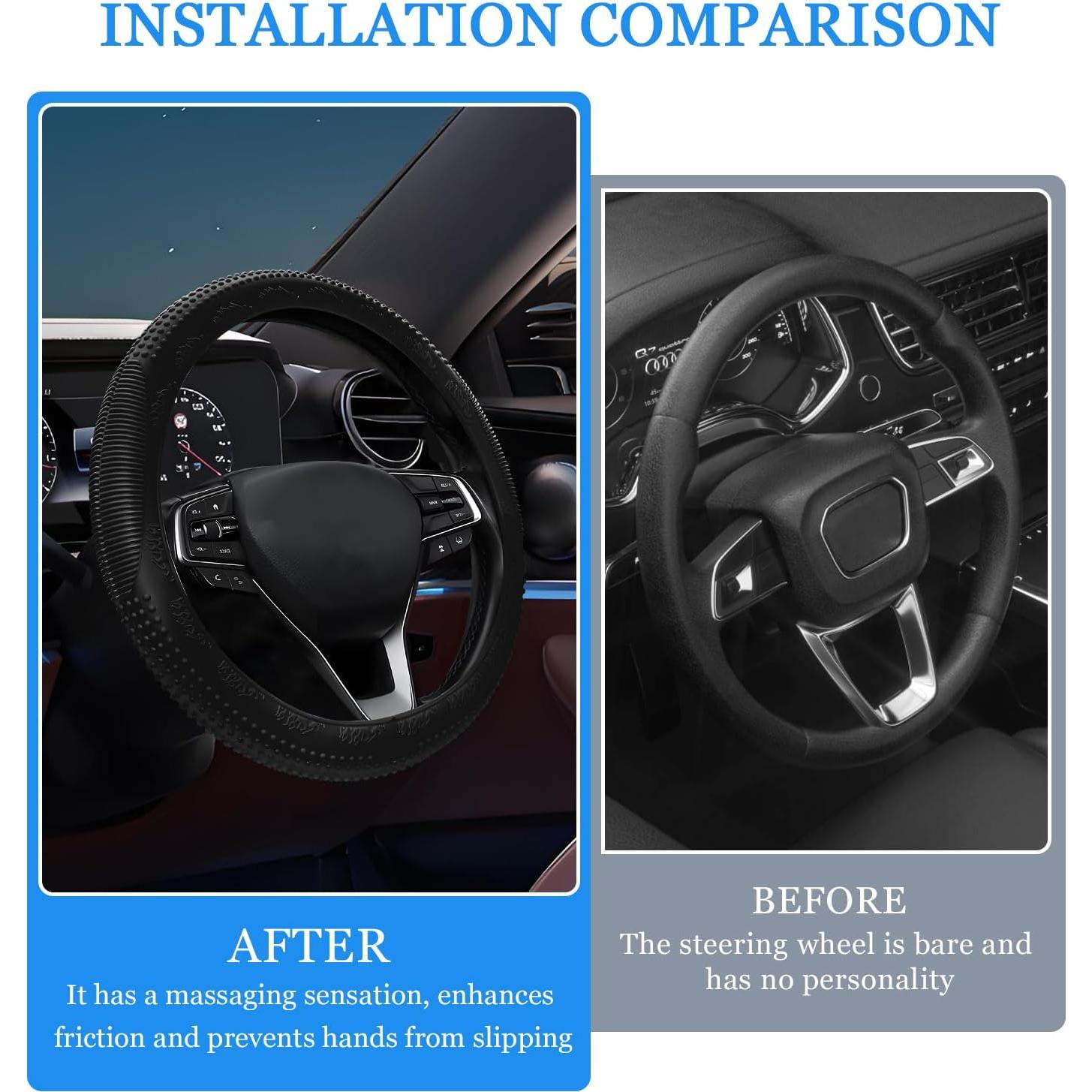 Funda de Volante Wuyaoyao de Silicona Antideslizante 38 cm