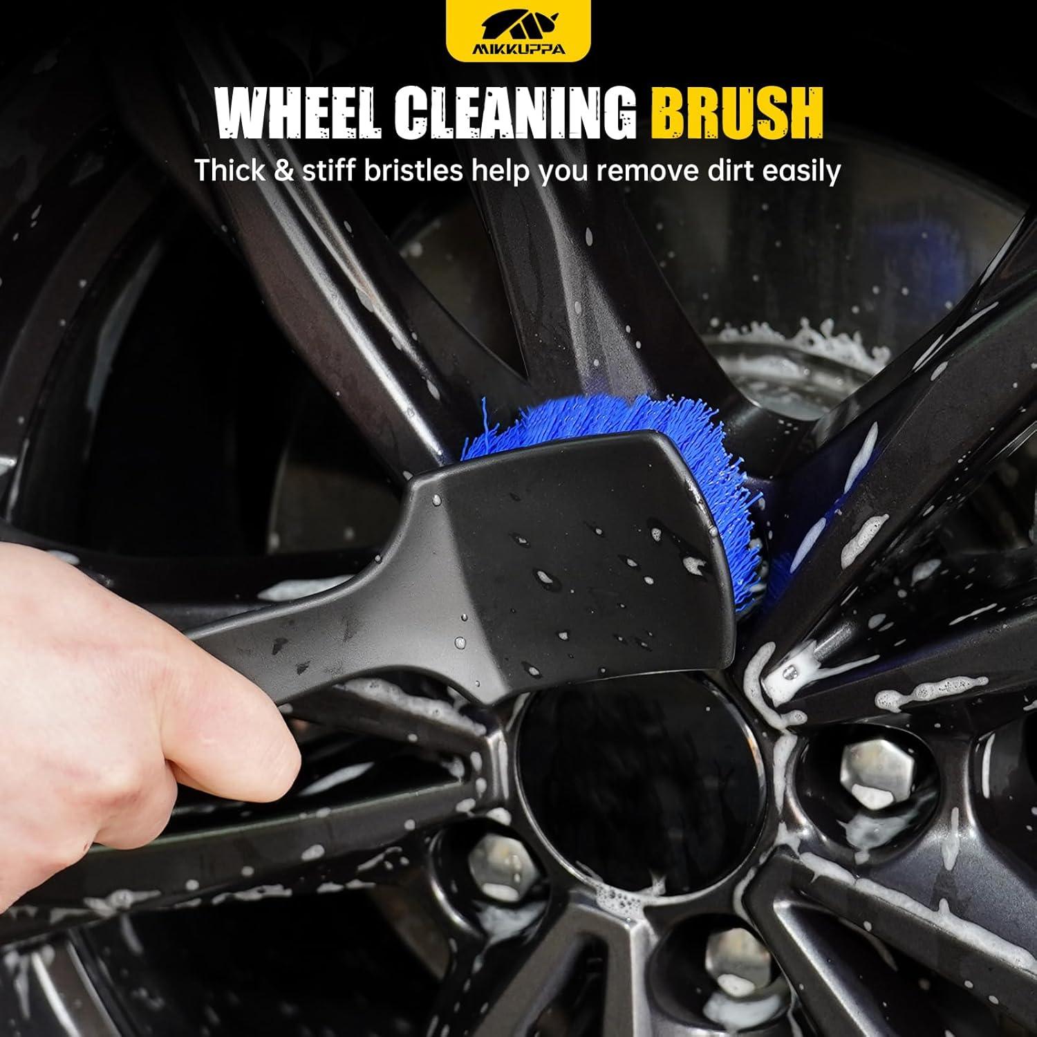 Juego de Cepillos para Ruedas MIKKUPPA - 4 Piezas para Coche