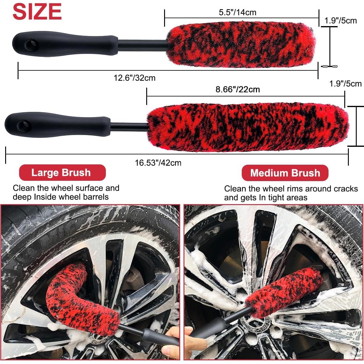 Juego de Cepillos de Limpieza para Ruedas Latamil 9 Piezas