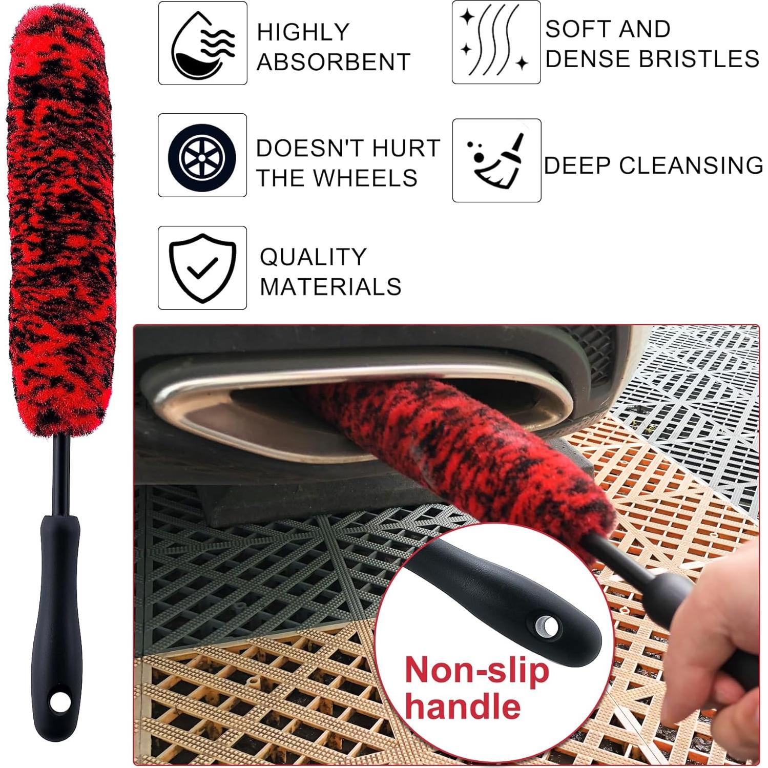 Juego de Cepillos de Limpieza para Ruedas Latamil 9 Piezas