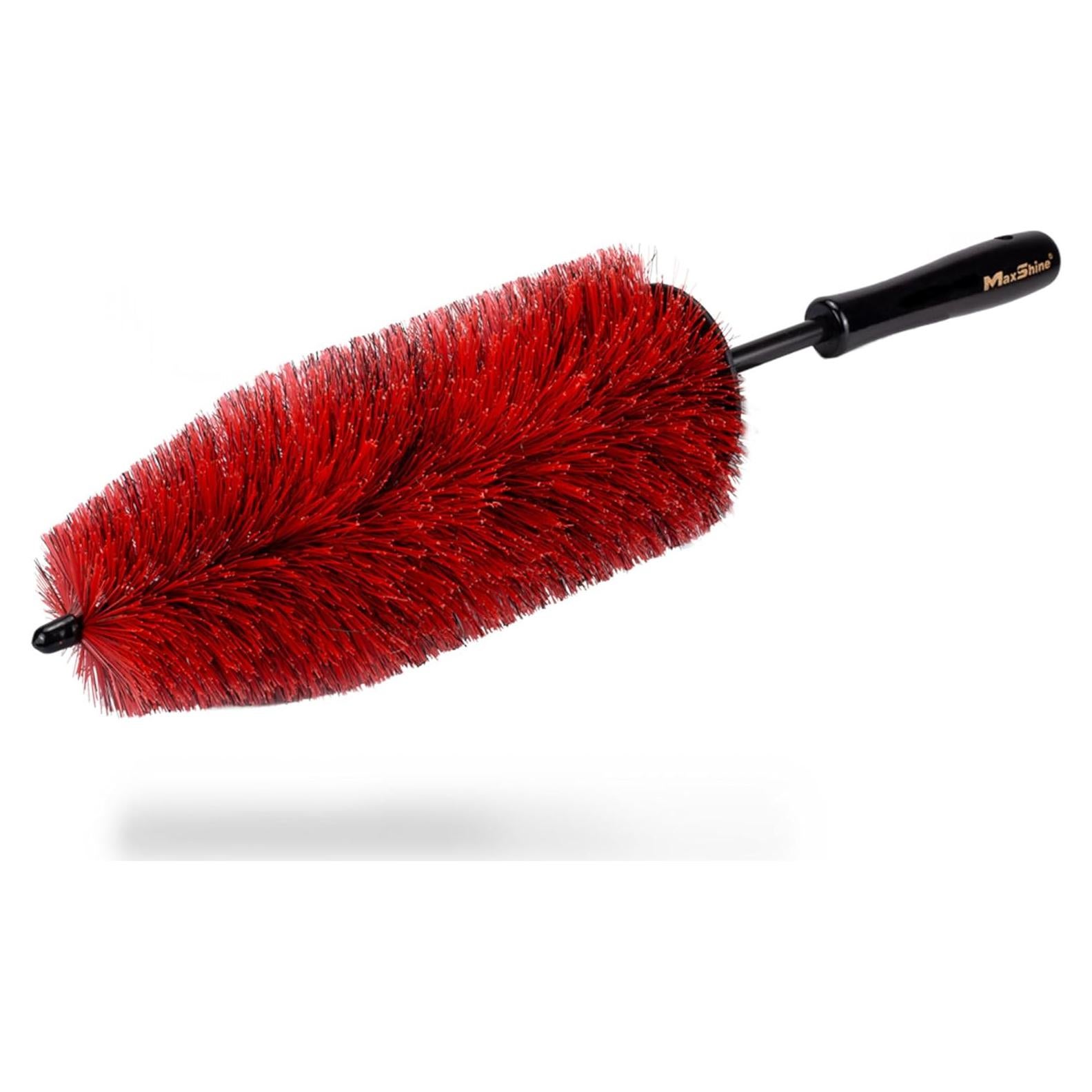 Cepillo para Ruedas Maxshine 10" Rojo y Negro Cerdas Suaves