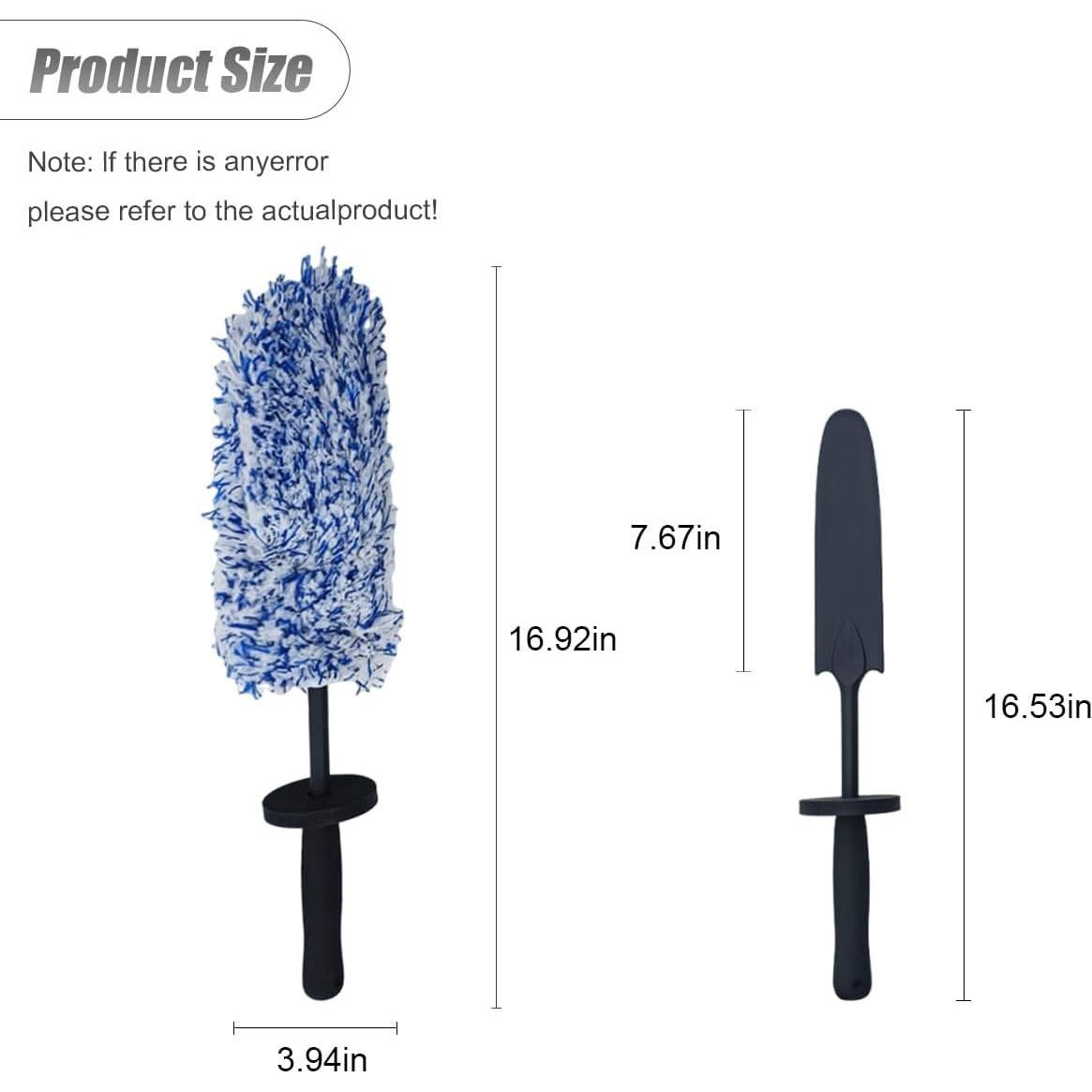 Cepillo Limpiador de Ruedas ZIMISI Microfibra Azul 42.94 cm