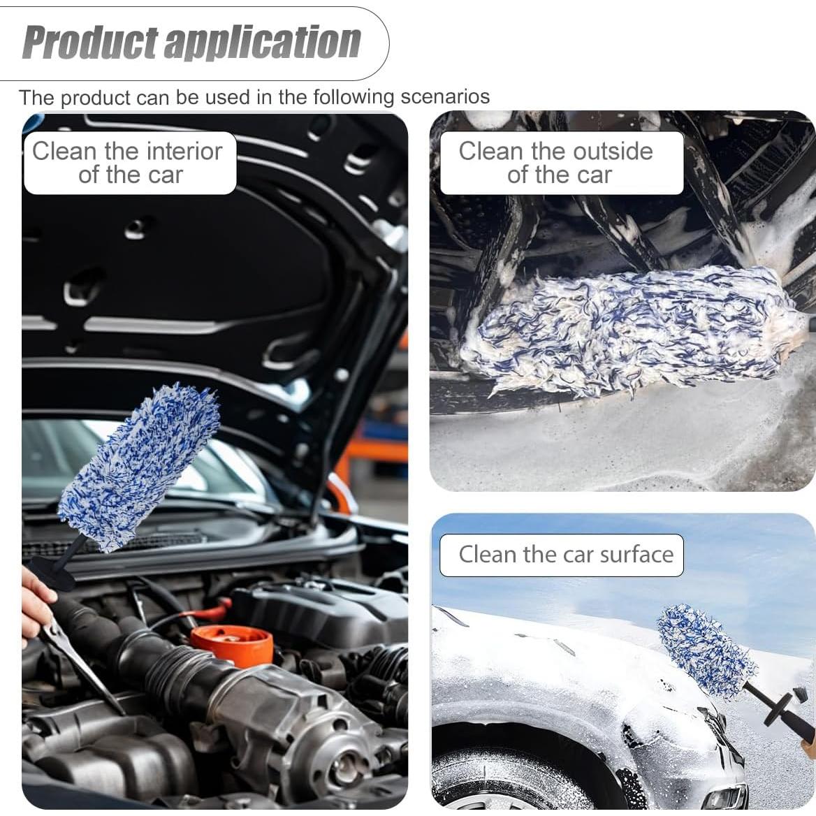 Cepillo Limpiador de Ruedas ZIMISI Microfibra Azul 42.94 cm