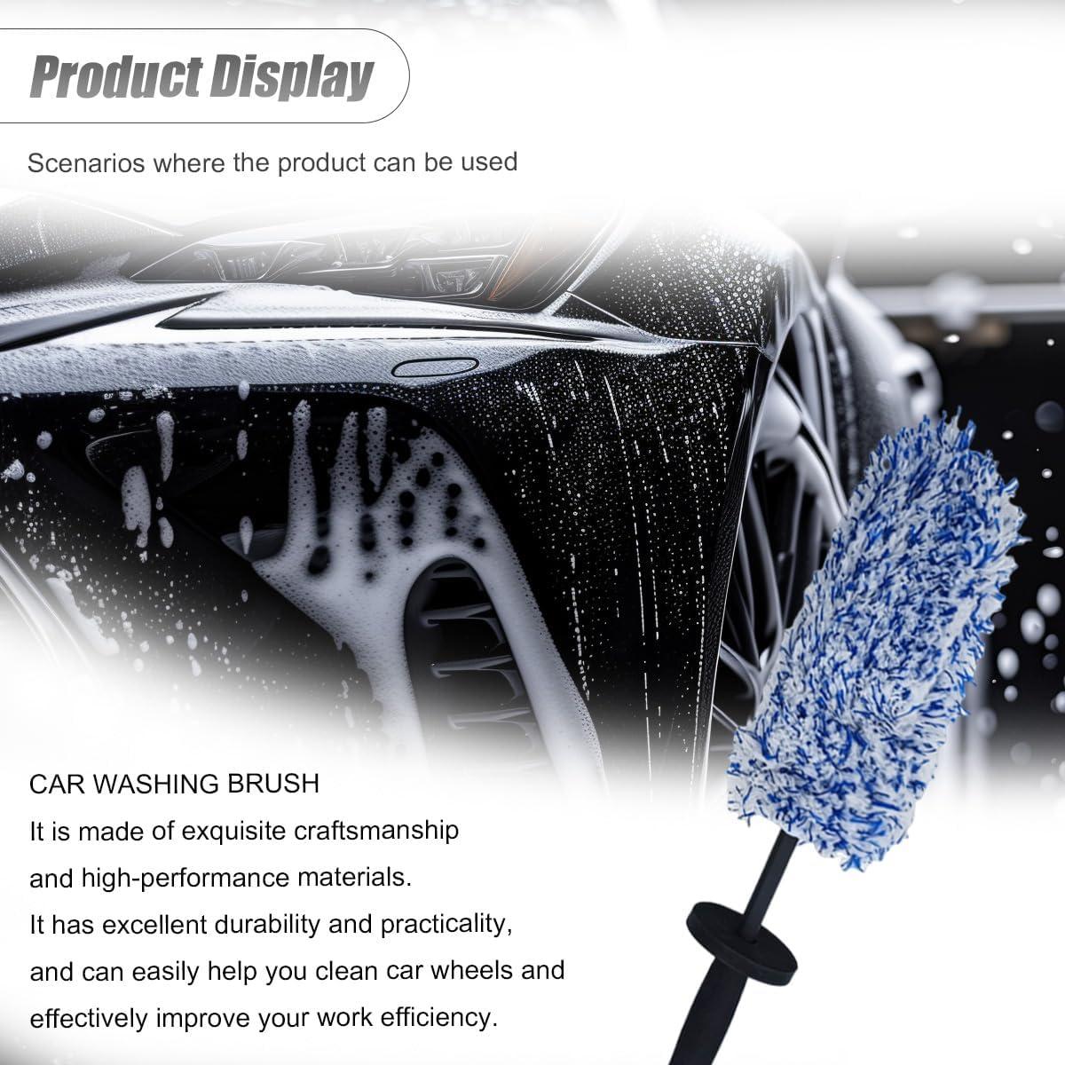 Cepillo Limpiador de Ruedas ZIMISI Microfibra Azul 42.94 cm