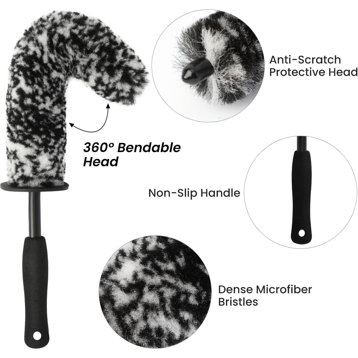 Kit de Cepillos para Limpiar Ruedas DEPOTA 5 Piezas