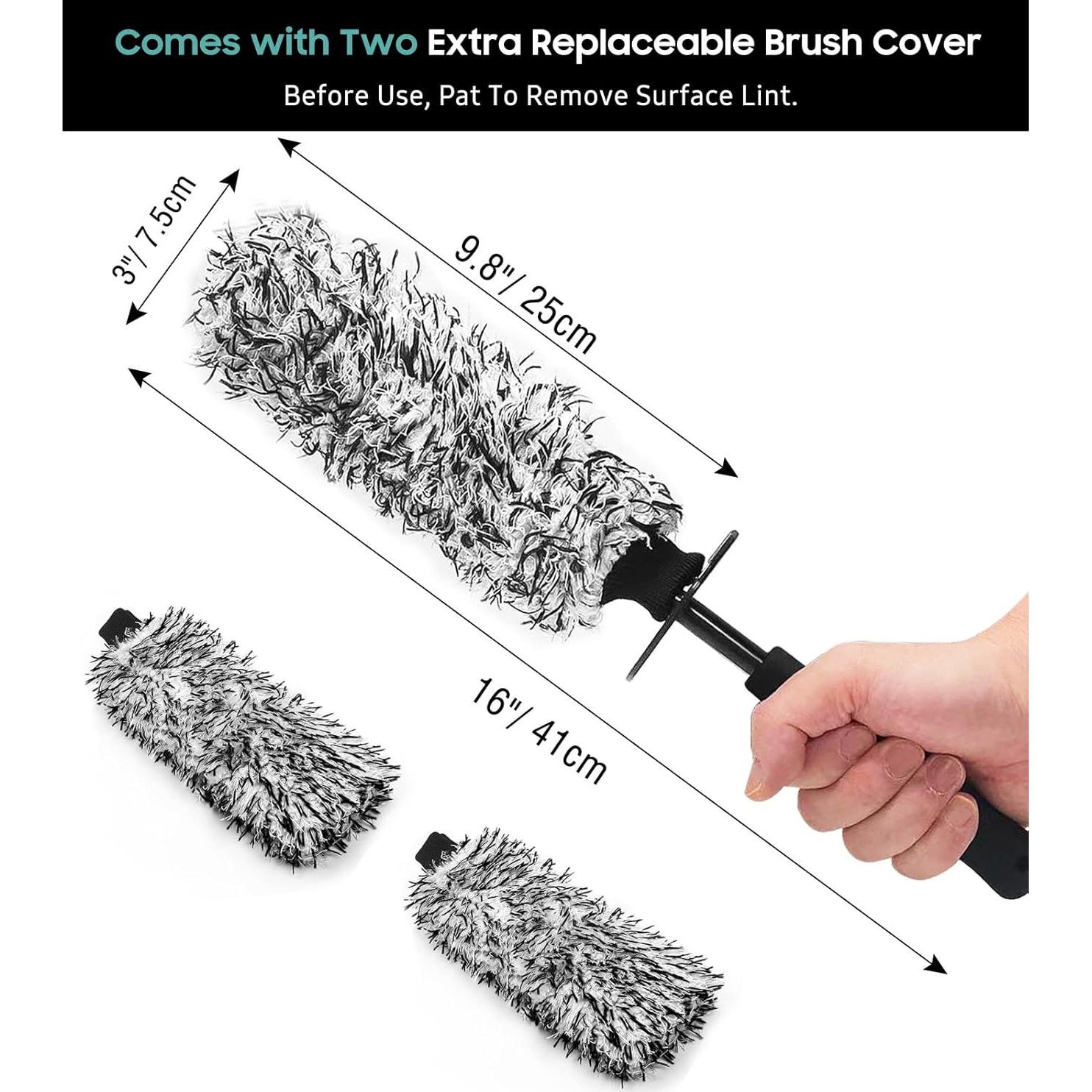 Kit de Cepillos de Limpieza de Ruedas YeewayVeh 3 Piezas