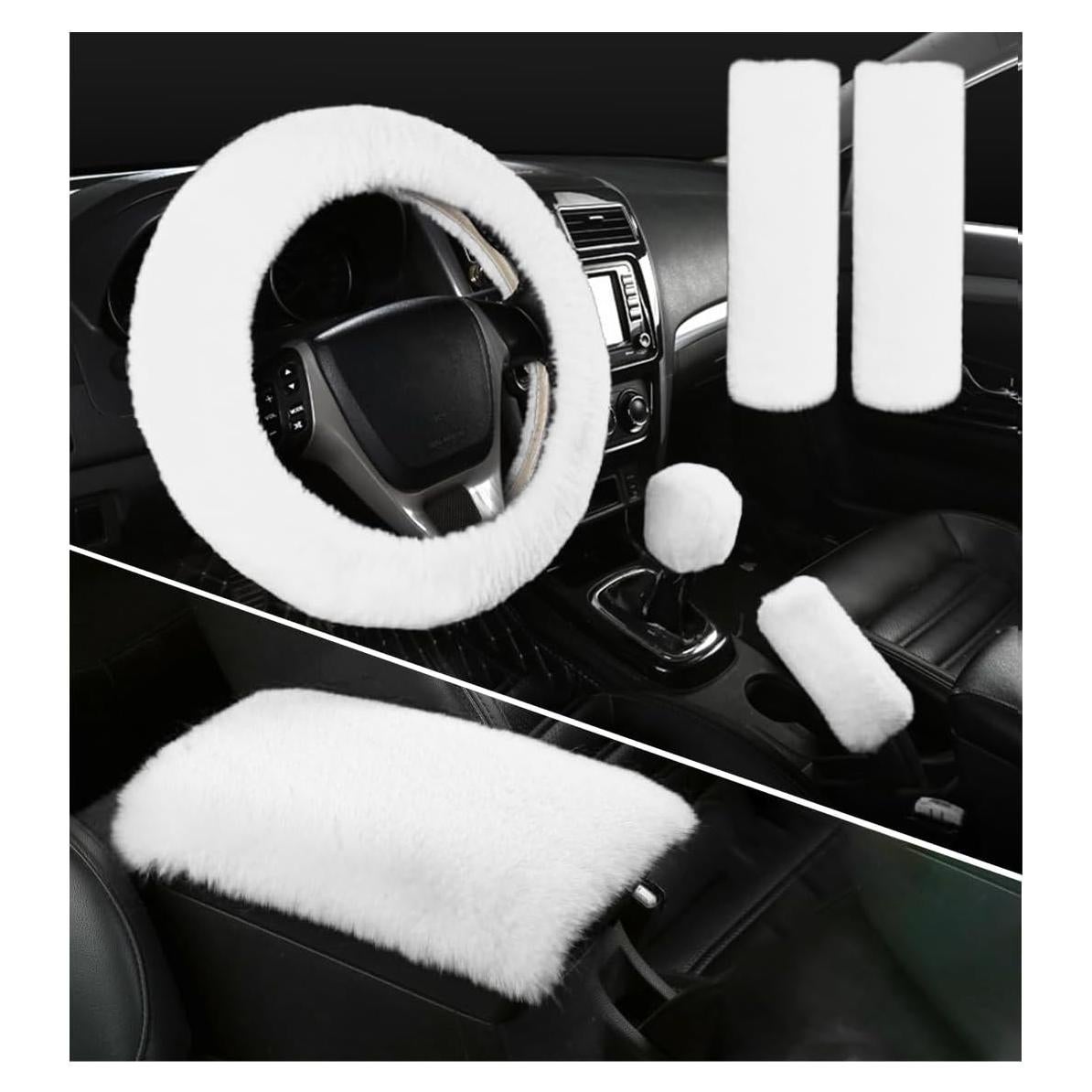 Juego de 6 fundas de volante esponjosas Ohleats 15" blanco