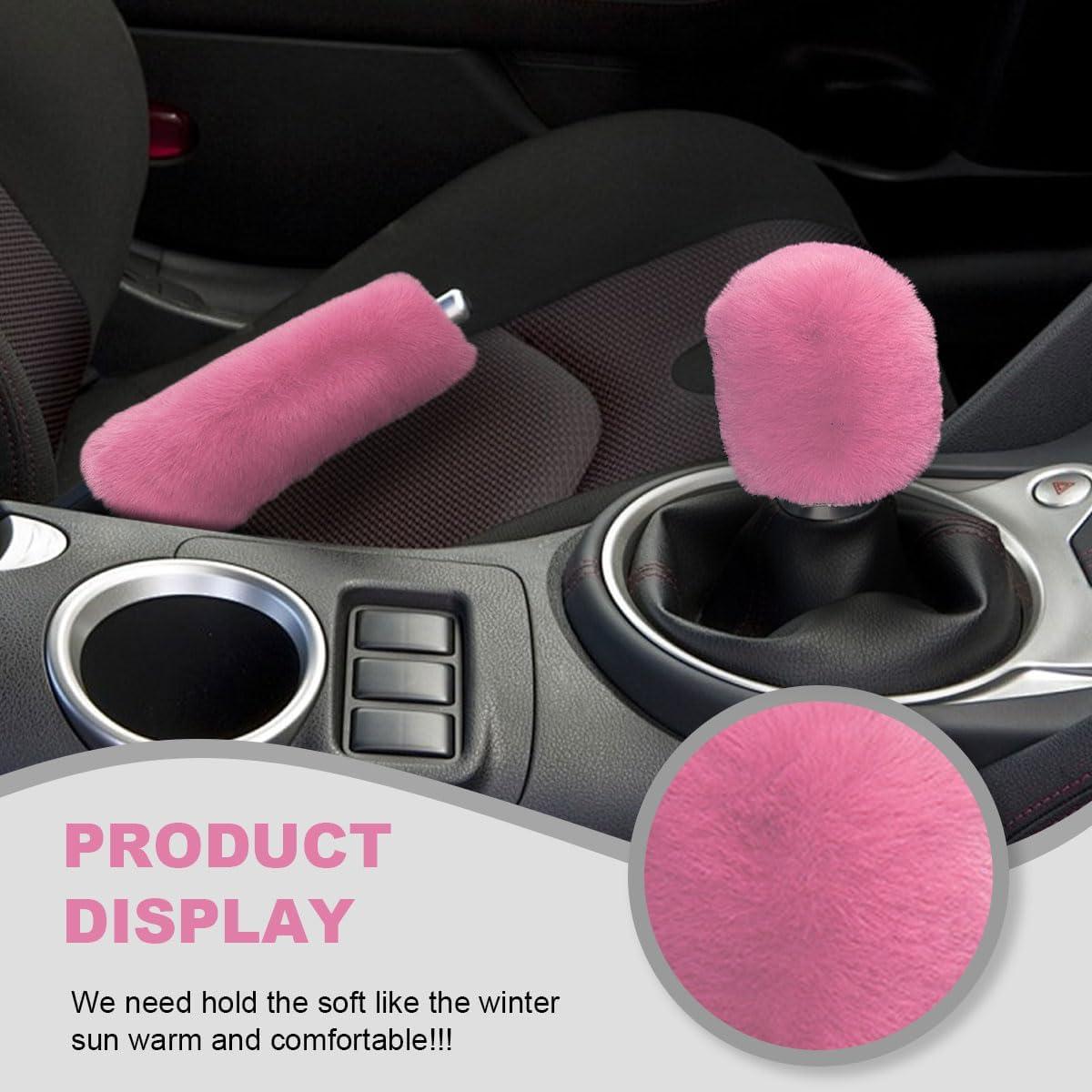 Juego de Fundas de Volante de Coche LHDOS Rosa 5 Piezas