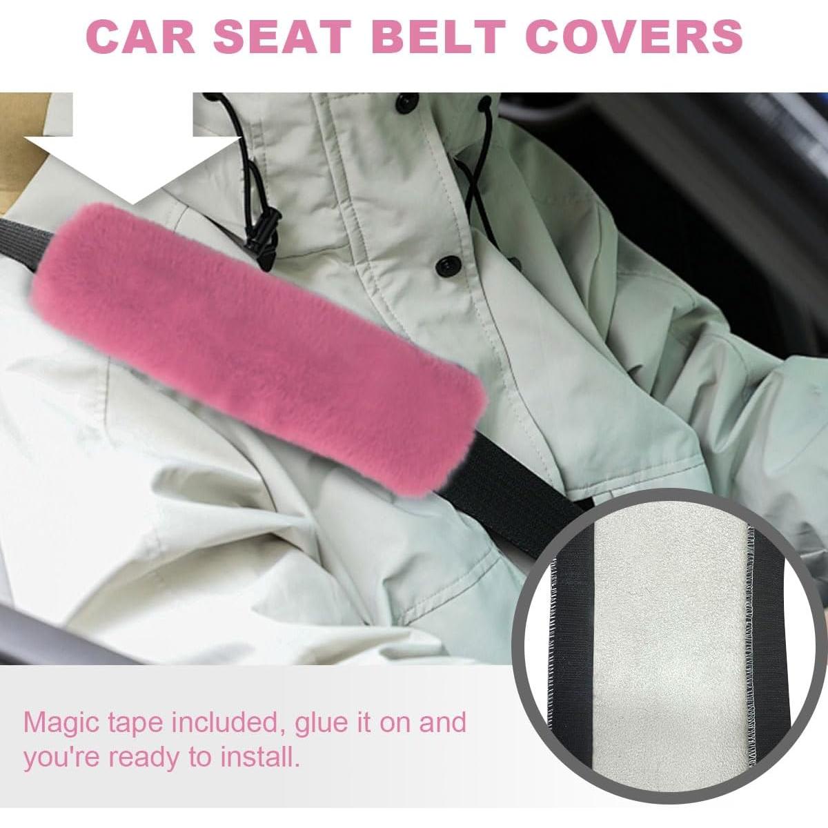 Juego de Fundas de Volante de Coche LHDOS Rosa 5 Piezas