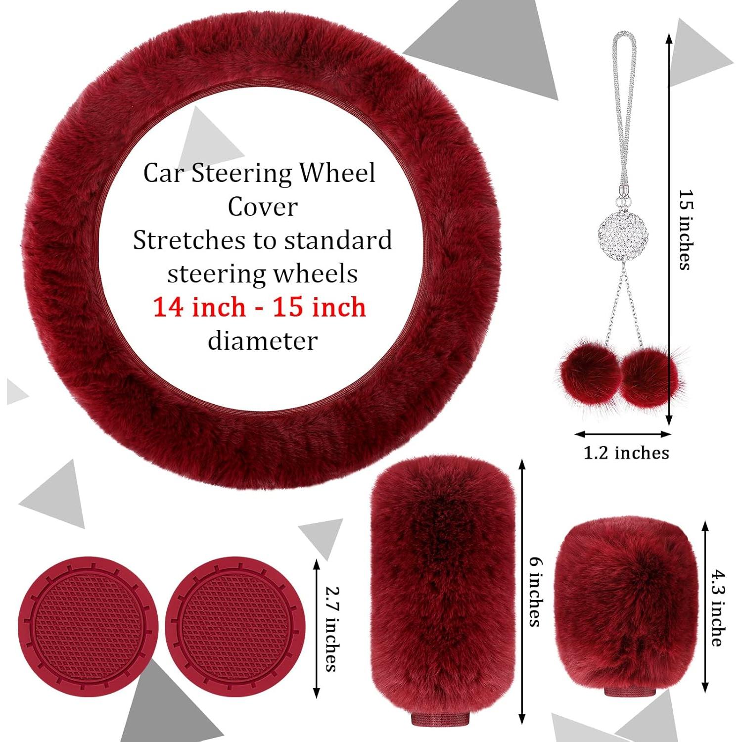 Juego de Accesorios de Coche Frienda 6 Piezas Rojo Vino