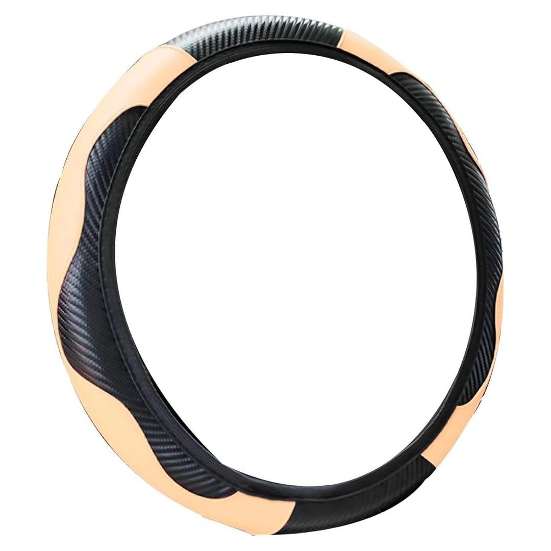 Funda de Volante LoyaForba 35-39 cm PU Cuero Beige Antideslizante