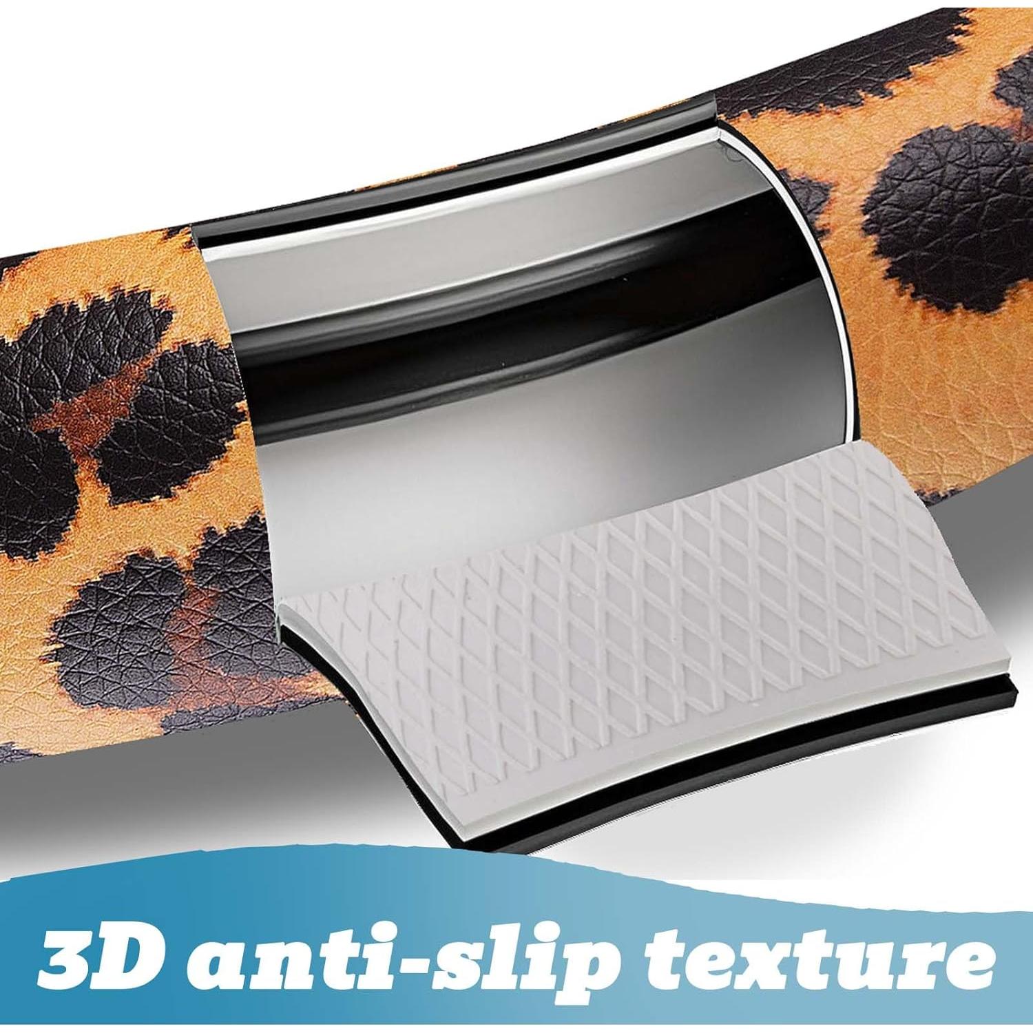 Cubierta de Volante Evankin Leopardo 38-39 cm Antideslizante