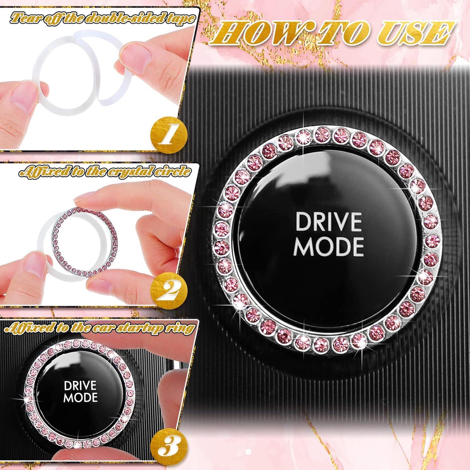 Conjunto de Accesorios de Coche Tallew Rosa 8 Piezas