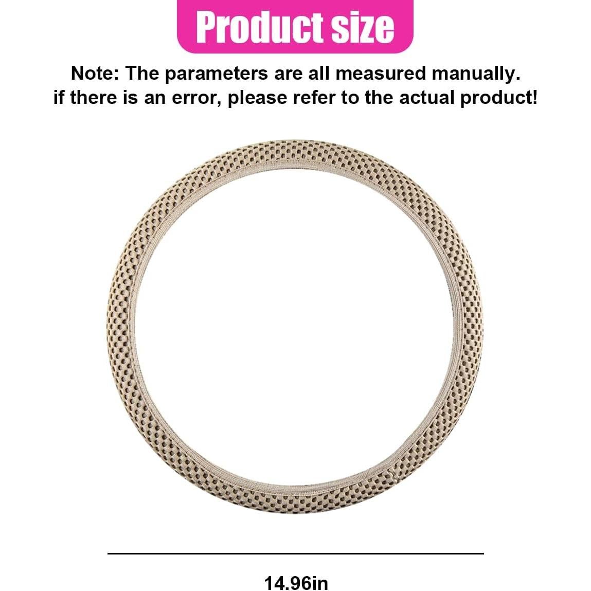 Cubierta de Volante UHANBUT 15" Antideslizante Beige